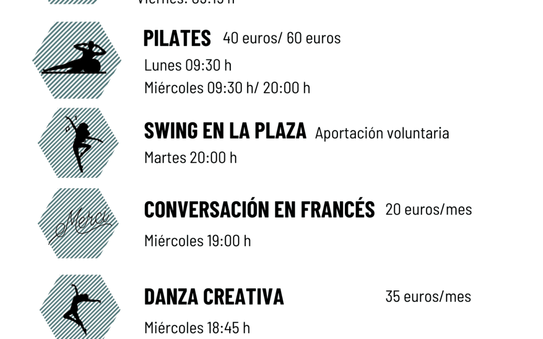 Clases de ocio y bienestar en el nuevo curso: yoga, pilates, danza creativa, swing,…